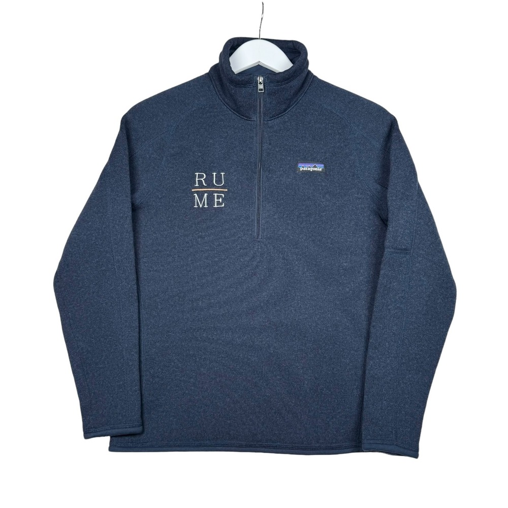 Patagonia Better Sweater 1/4 Zip Women's Medium Fleece - Navy Blue - Embroidered